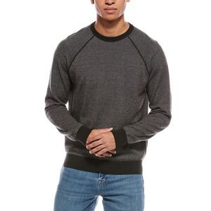 Vince Mens Birdseye Raglan Wool & Cashmere-Blend Crewneck Sweater, Green